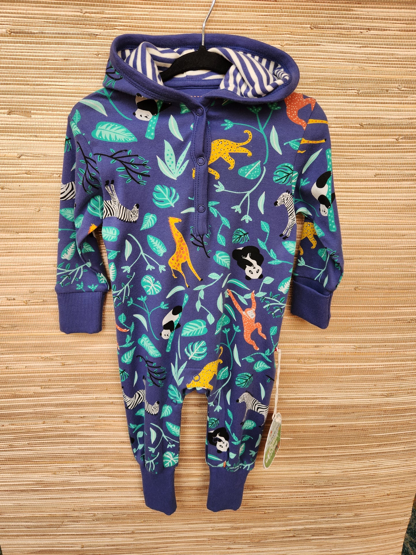 PIC Navy Zoo Romper 0/3M