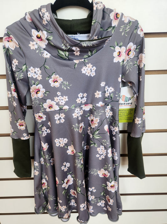 GRAY FLORAL GWM 2 dress