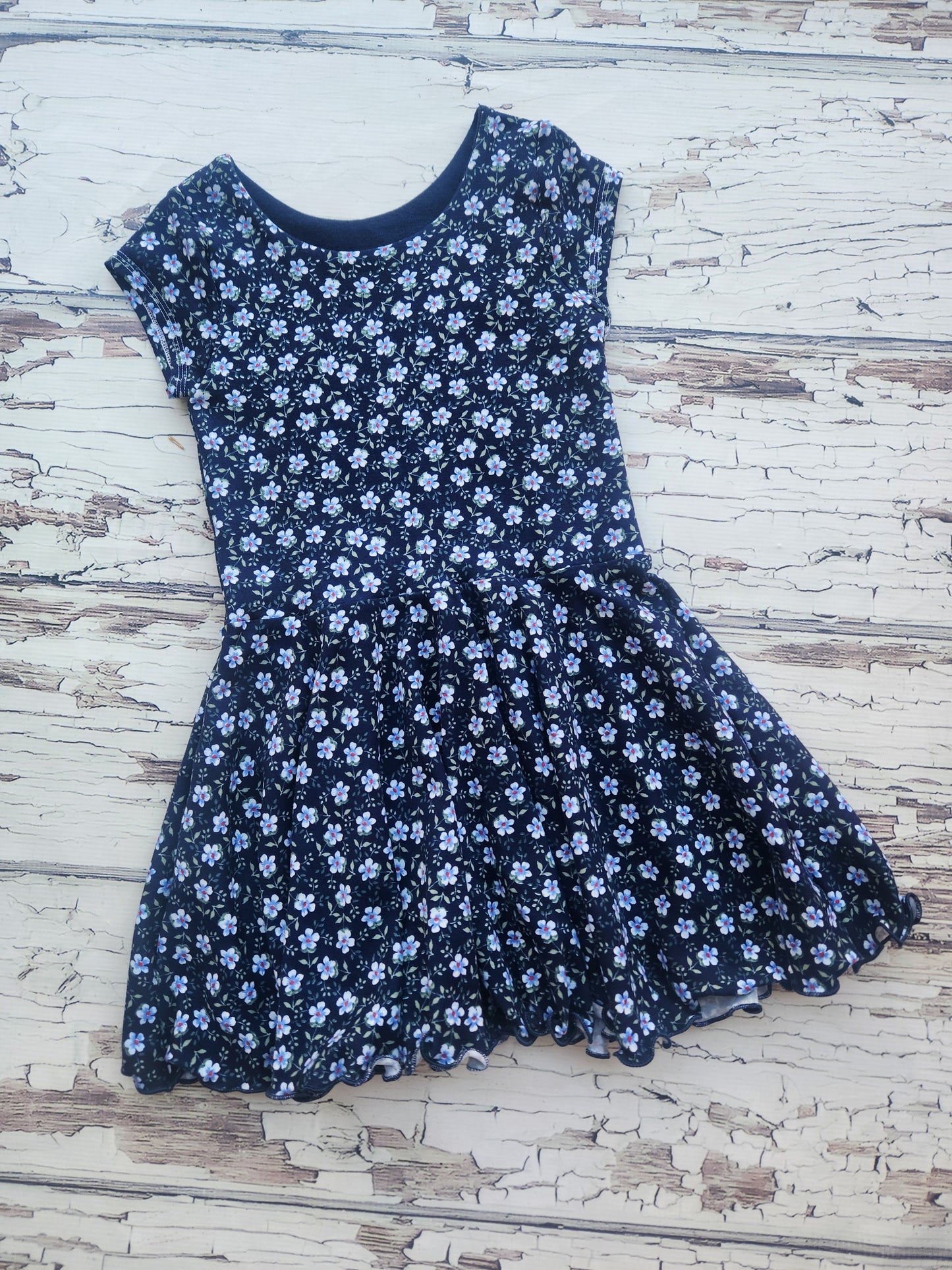 3T Tiny Navy Floral Dress