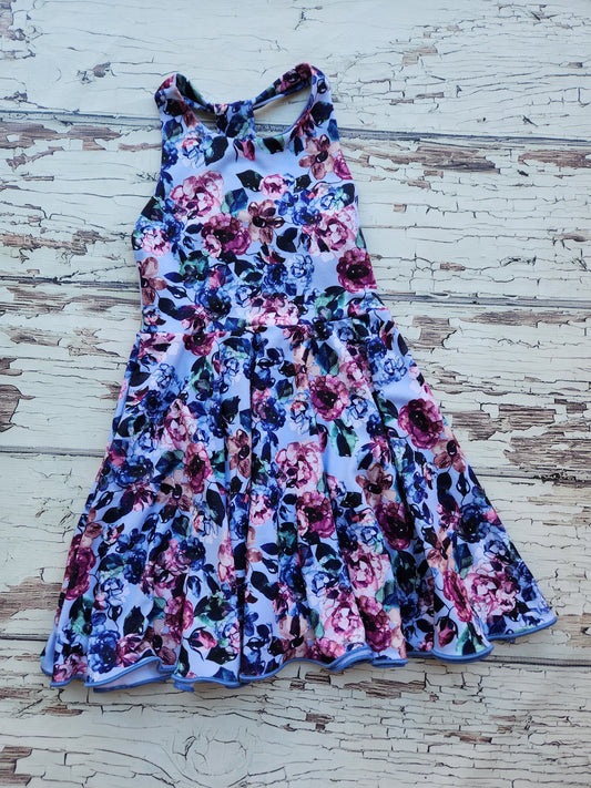 3/4T Light Blue Floral TBack Dress