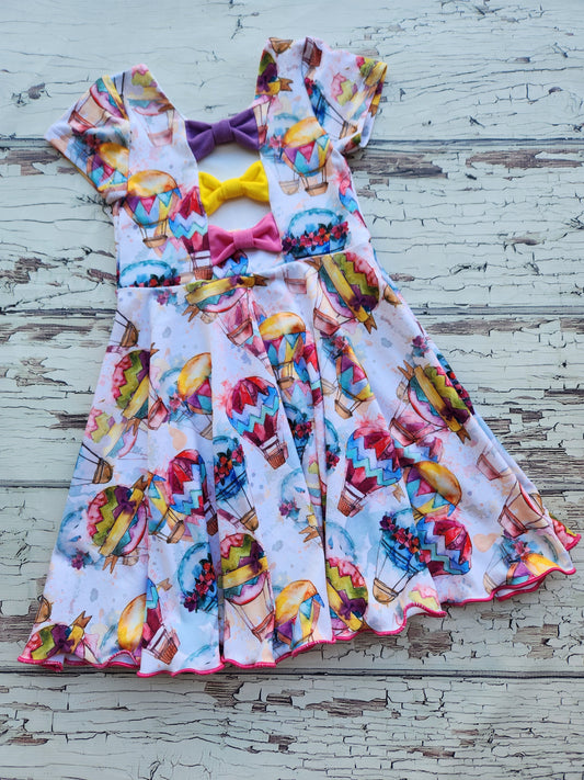 4T Balloon Bow Back Dress