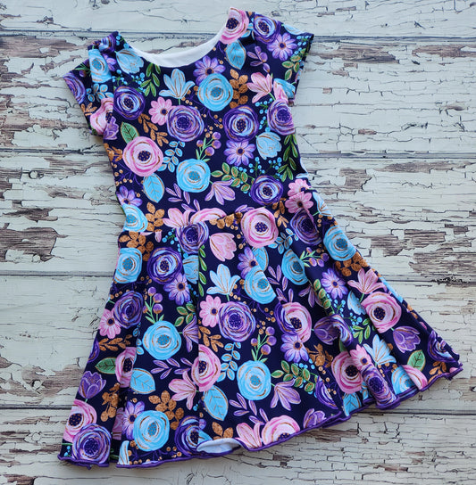 4T Purple Floral Dress