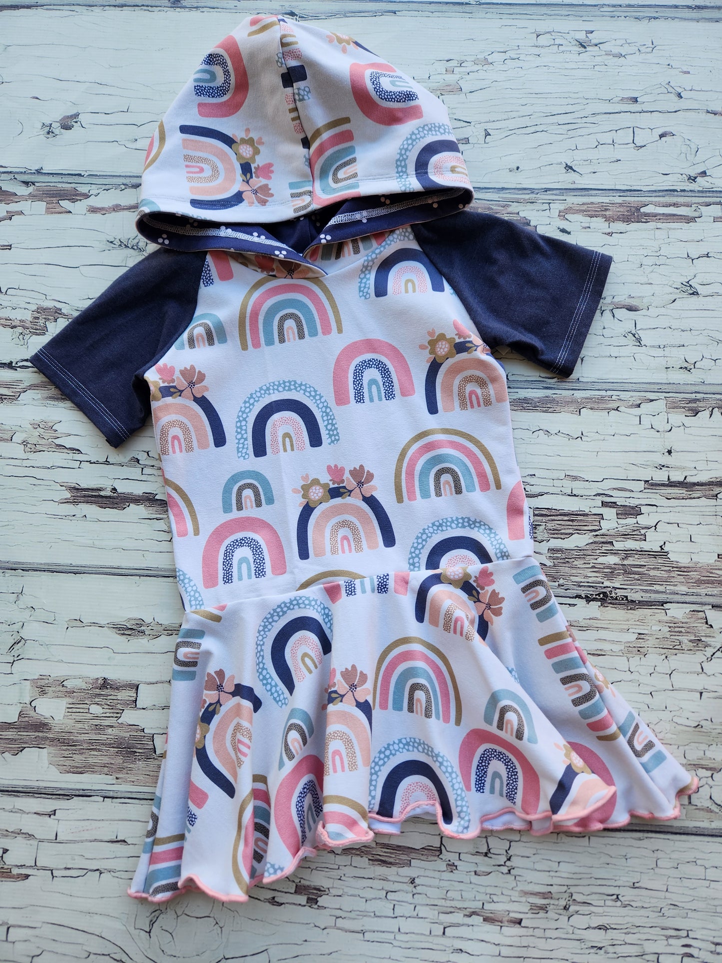 4T Pastel Rainbow Rosemary Peplum