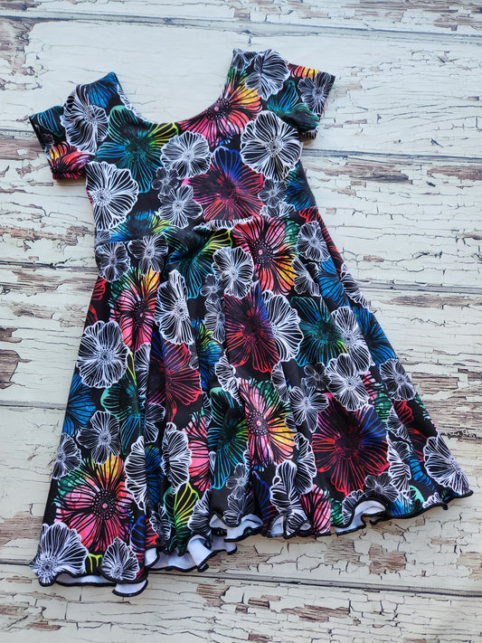 SIZE 5T WATERCOLOR FLORAL DRESS