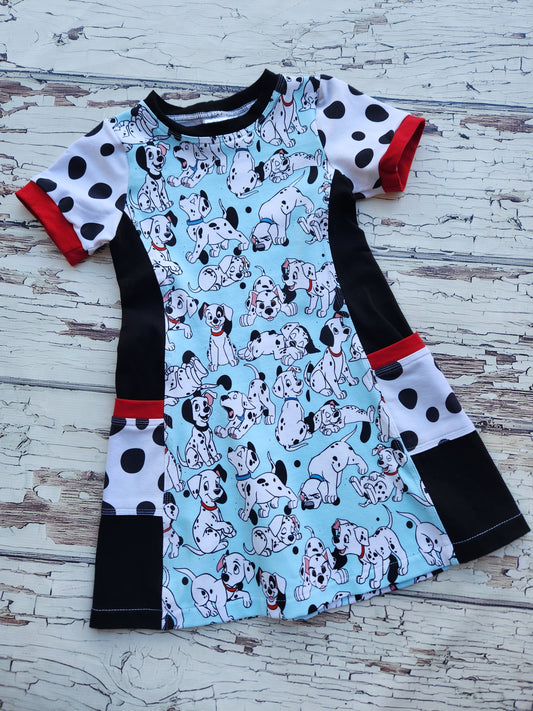 4t Spotted Dog Violet Dress