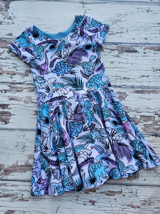 SIZE 5T DINO SKETCH DRESS