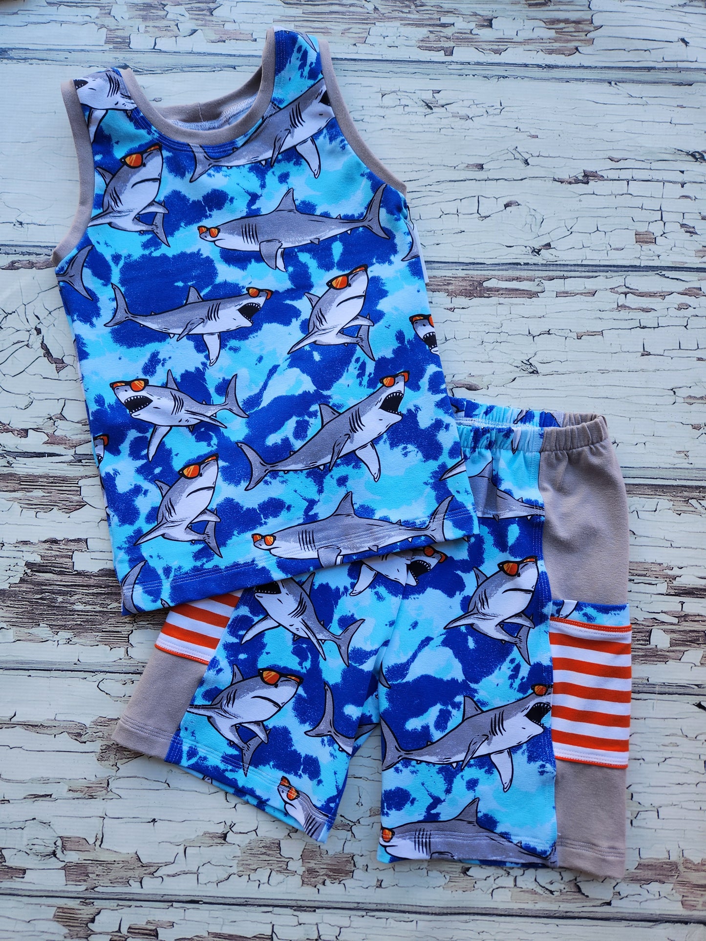 Blue Shark Tank Short Set 5t