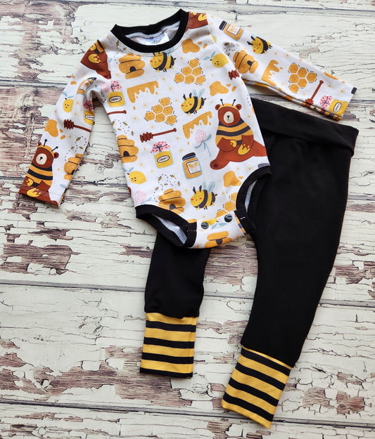 Honey Bear Onesie SET 12m