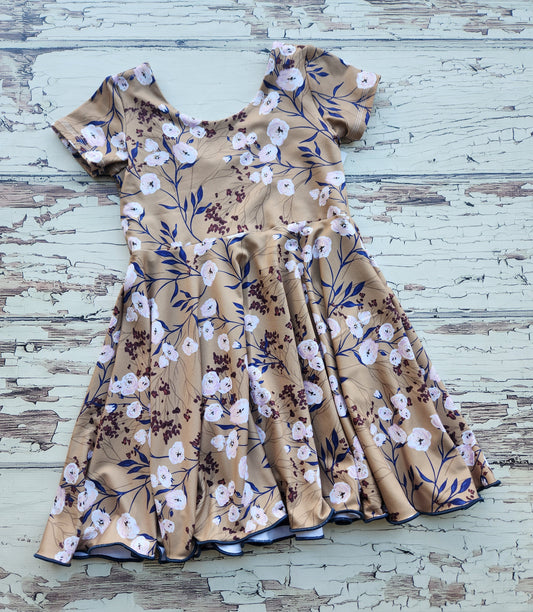 size 6 TAN FLORAL dress