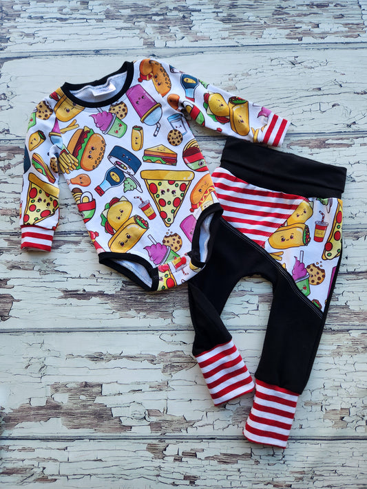 Snacks Onesie Scrappy Set 12m