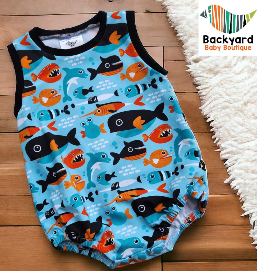 12/18m Vaulted Fish Breezy Romper