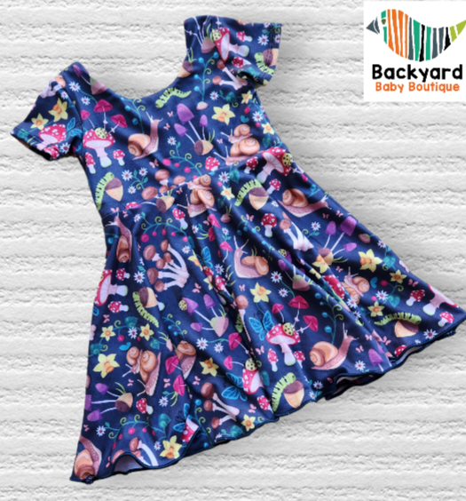 Snailville Twirl Dress, 3t