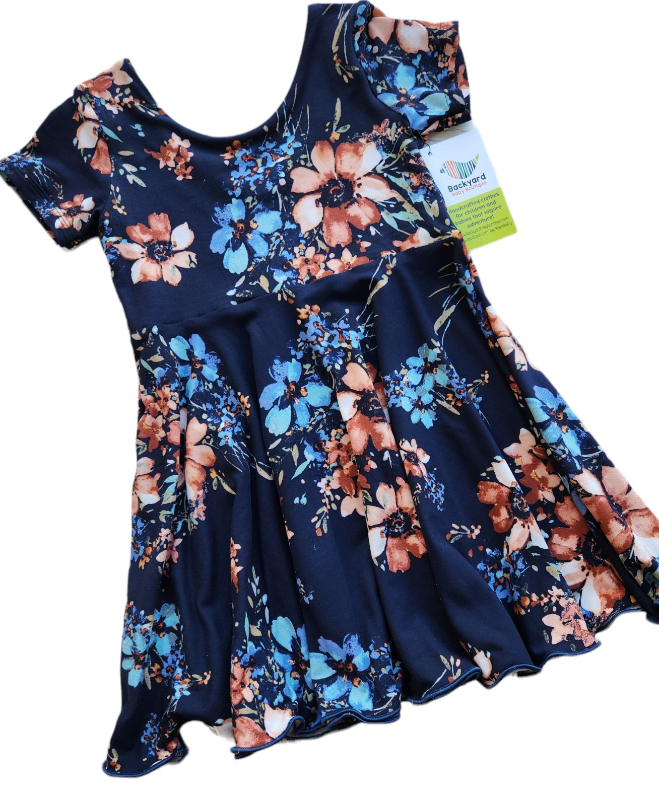 4T NAVY FLOWER DRESS