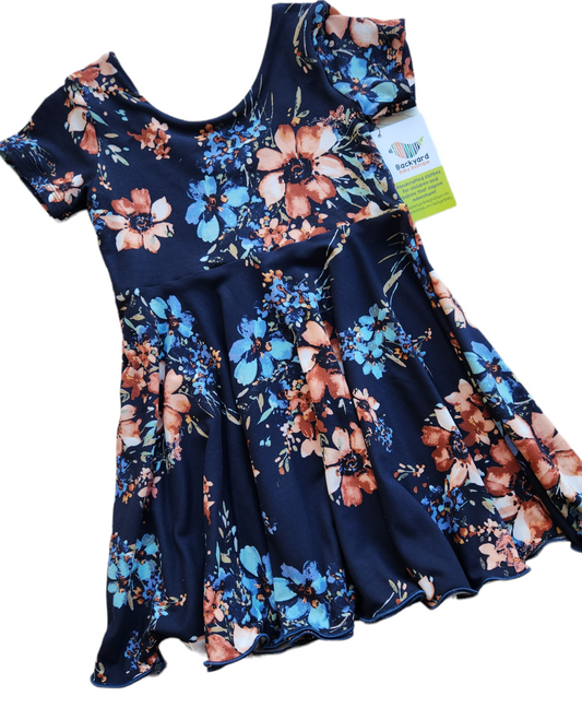 4T NAVY FLOWER DRESS