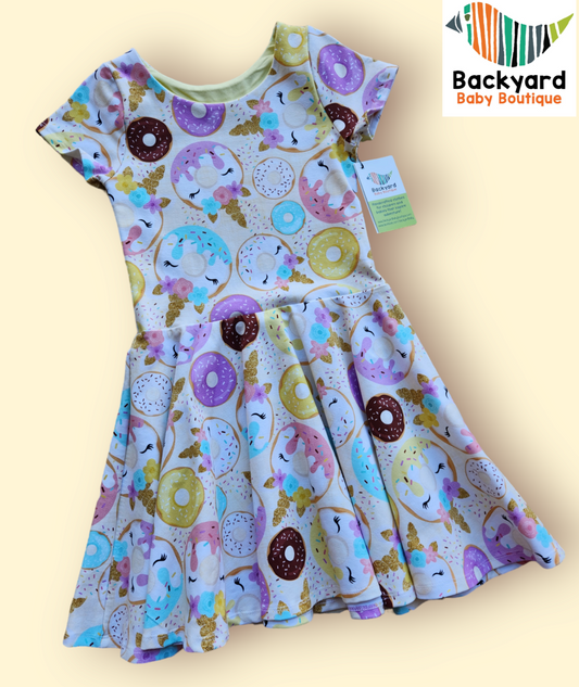 SIZE 5T UNICORN DONUT DRESS