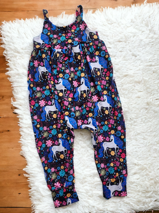 Unicorn Napa Romper 2t