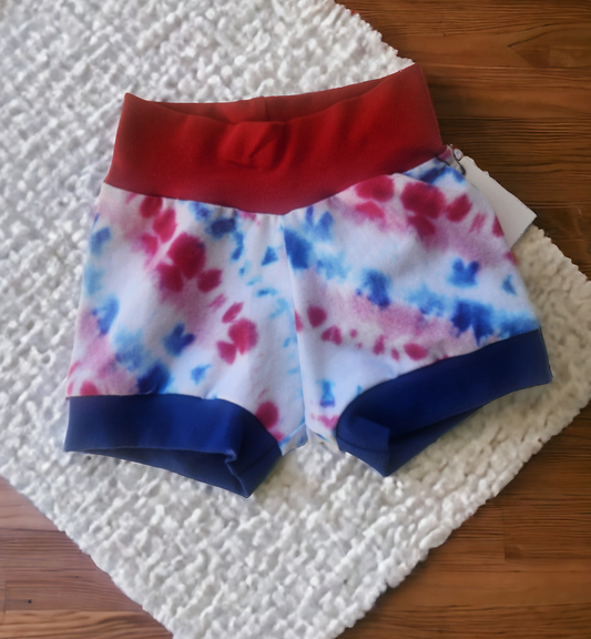 0-3M RWB dye cuff shorts