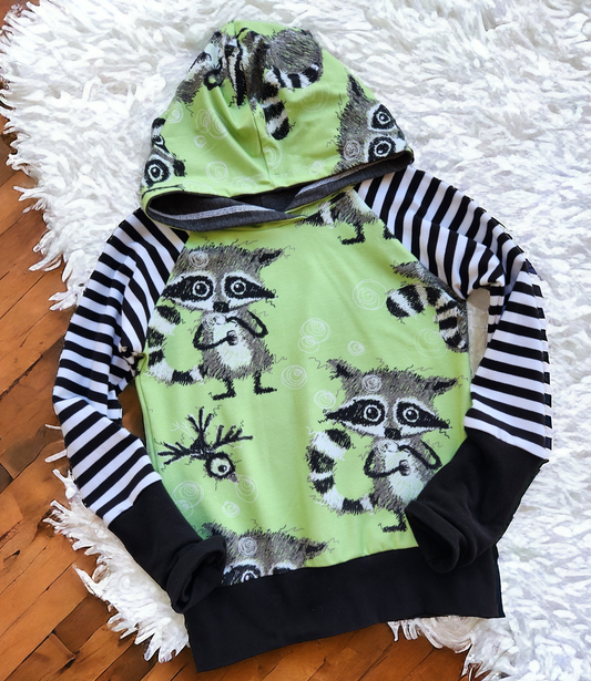 Crazy Green Raccoon GWM 3 Hoodie (3-6t)