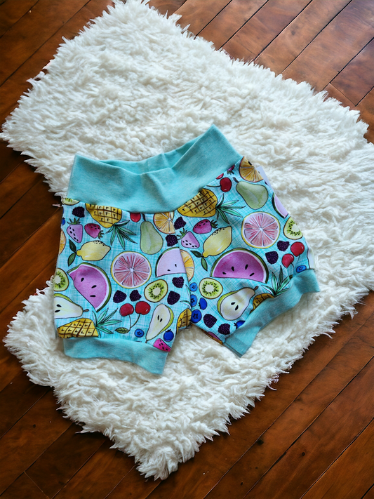 Mint Fruit Cuff Shorts 2/3t