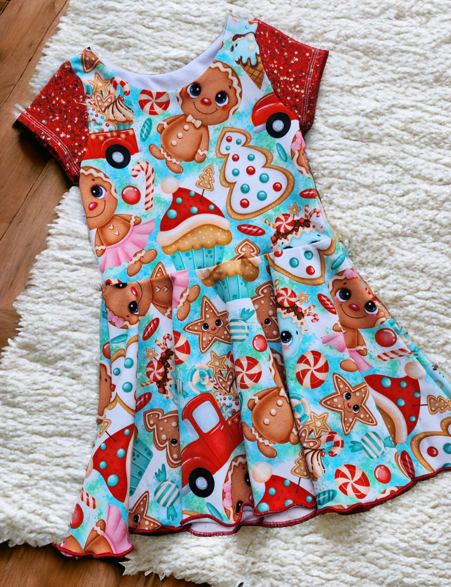 2T Gingerbread Town Dress