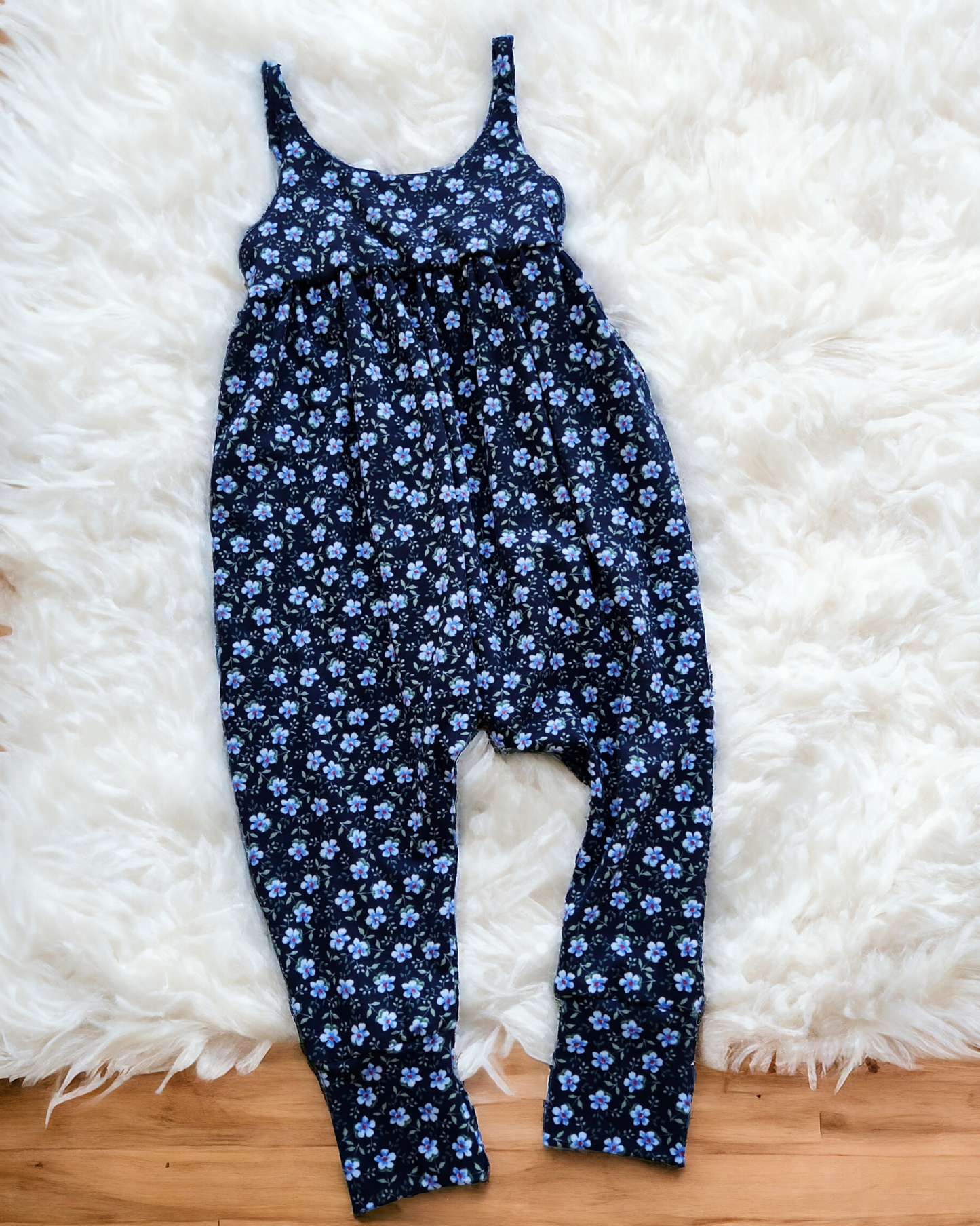 Navy Floral Napa Romper, 12m