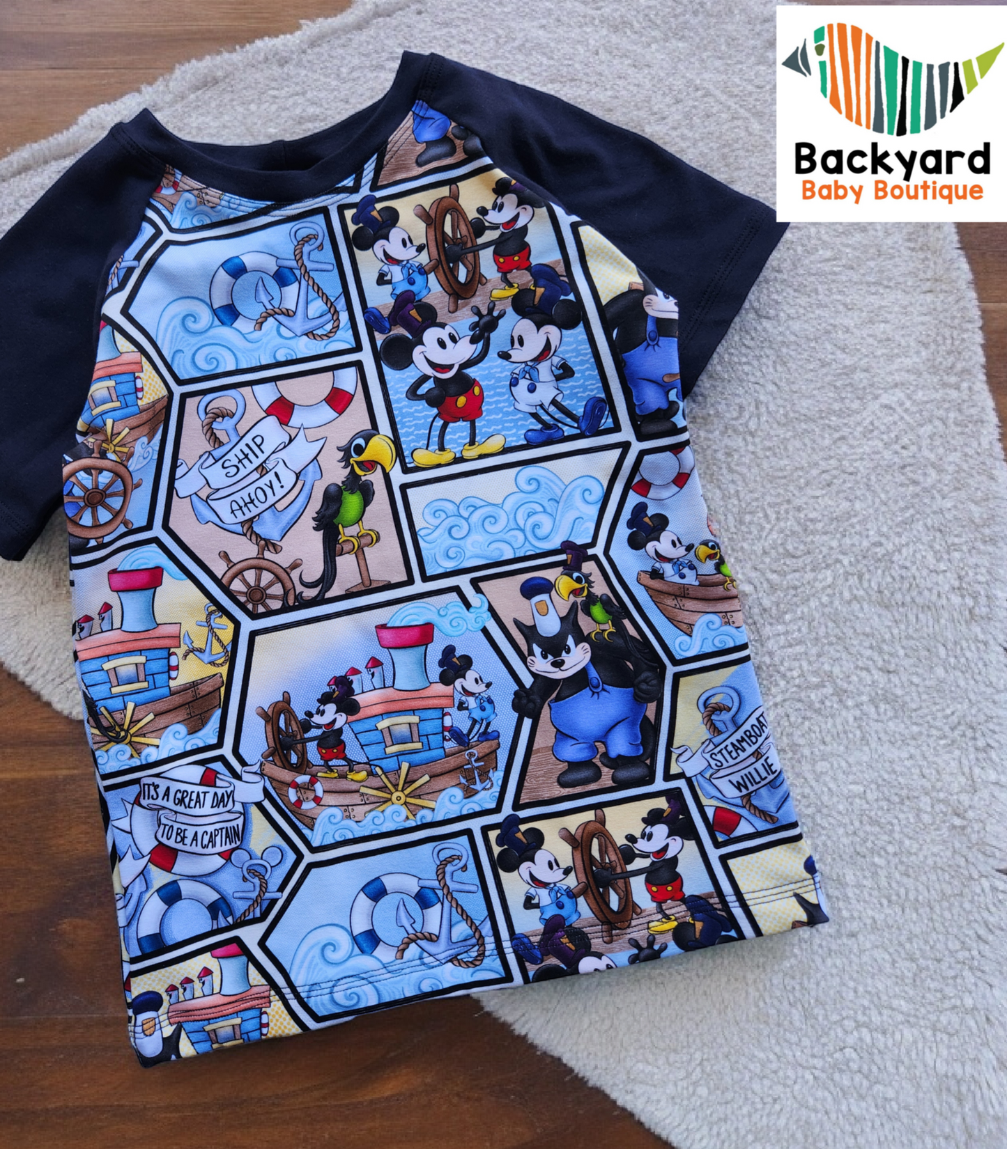 Steamboat Willie Raglan 4t