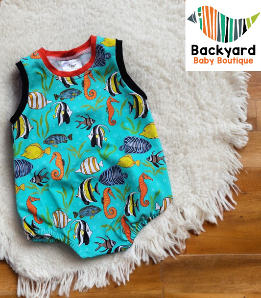 12/18 month Bright Fish Breezy Romper