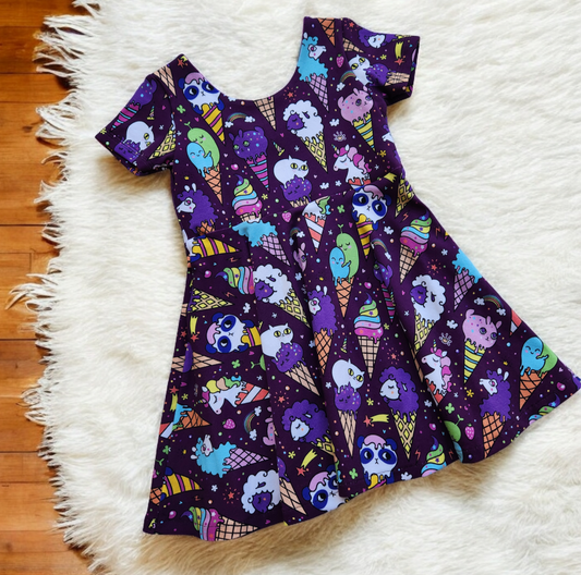 3t Ice Cream Animal DRESS