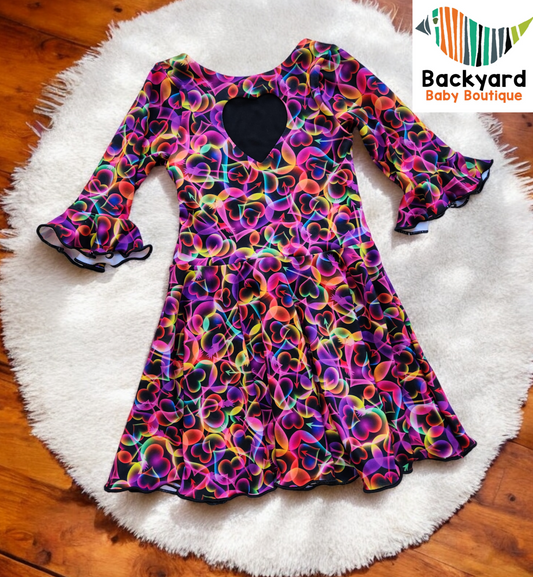 4T Heart Back Dress