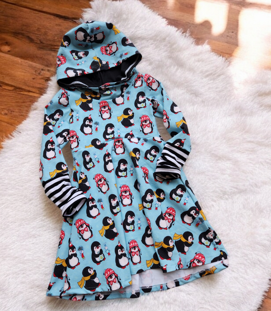 Penguins on lt. Blue GWM 3 Dress