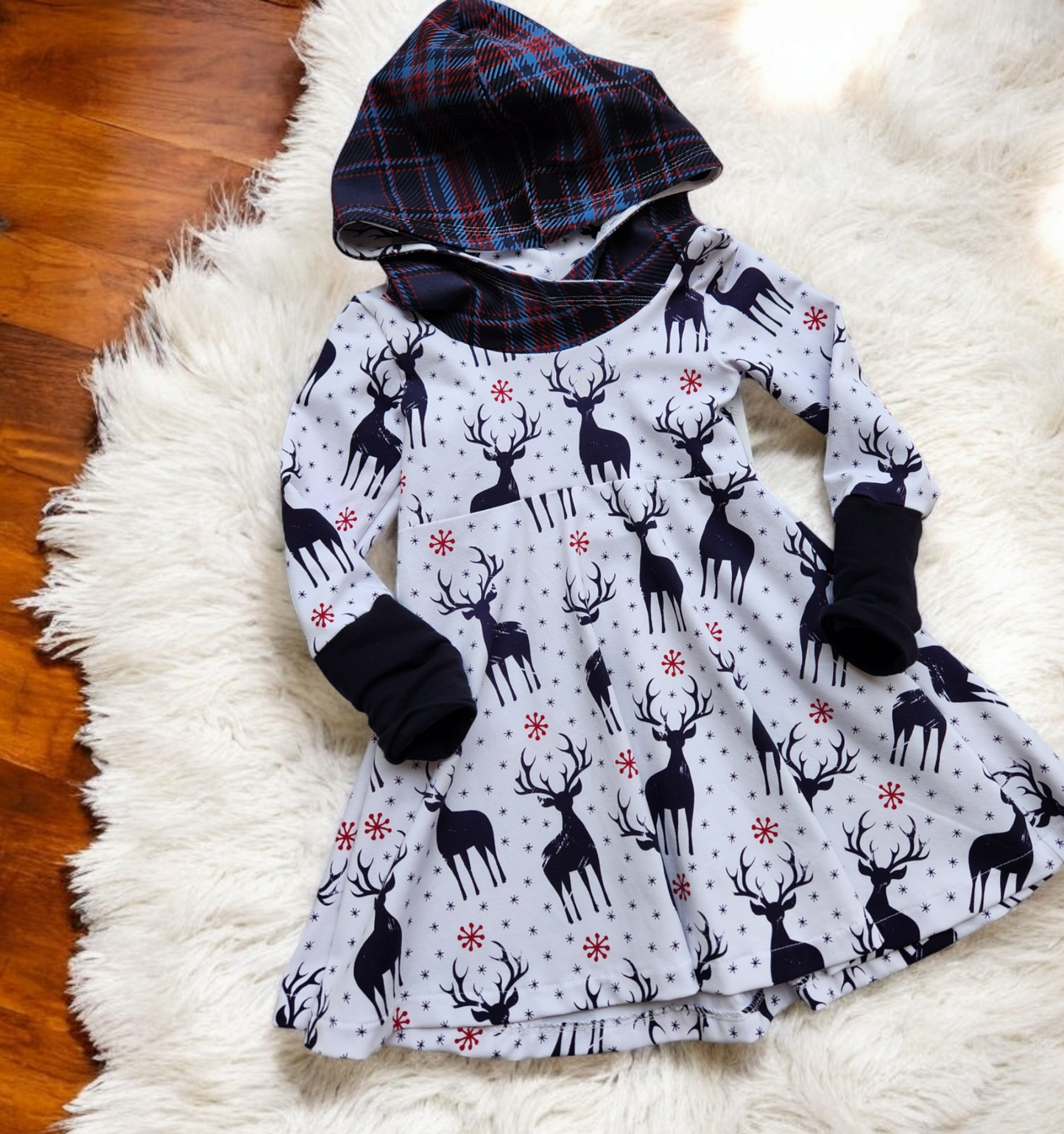 Winter Stag GWM 2 Hooded Dress (12m-3t)