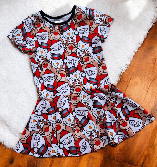 Size 10 Holiday Faces Peplum